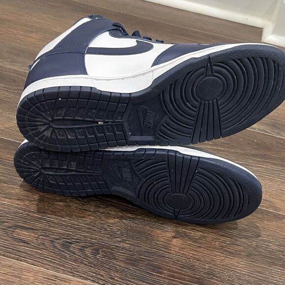 Nike Dunk High Men's Size 9 Midnight Navy Blue/White DD1399-104 - Picture 10 of 11